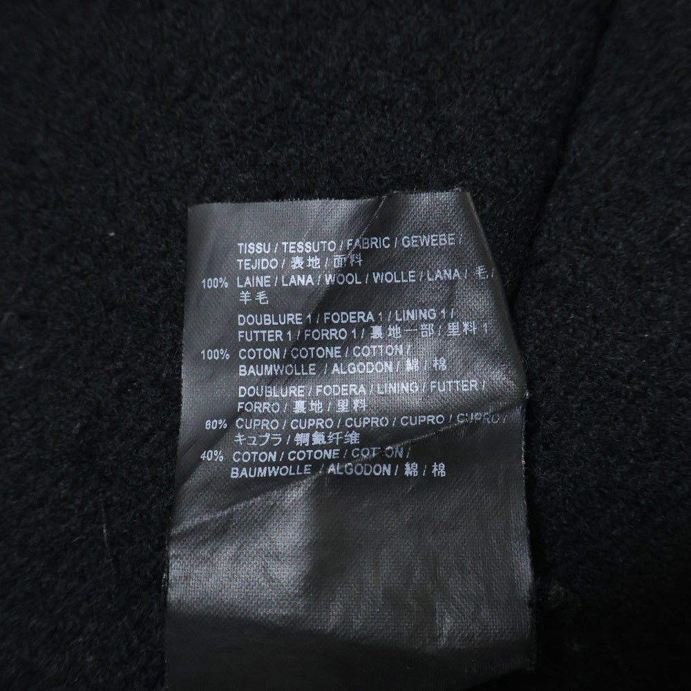 SAINT LAURENT PARIS(サンローランパリ) 17AW スタンドカラーウールメルトンロングコート ブラック 485307 Y046R