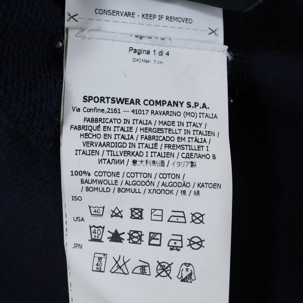 STONE ISLAND(ストーンアイランド) WAPPEN COTTON ZIP-UP JACKET ユニセックス ワッペンコットン ジップアップジャケット ネイビー