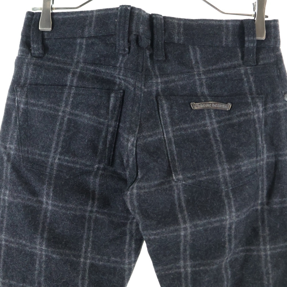 CHROME HEARTS(クロムハーツ) WOOL FLARE PANT ウール フレアパンツ クロスボール ブラック