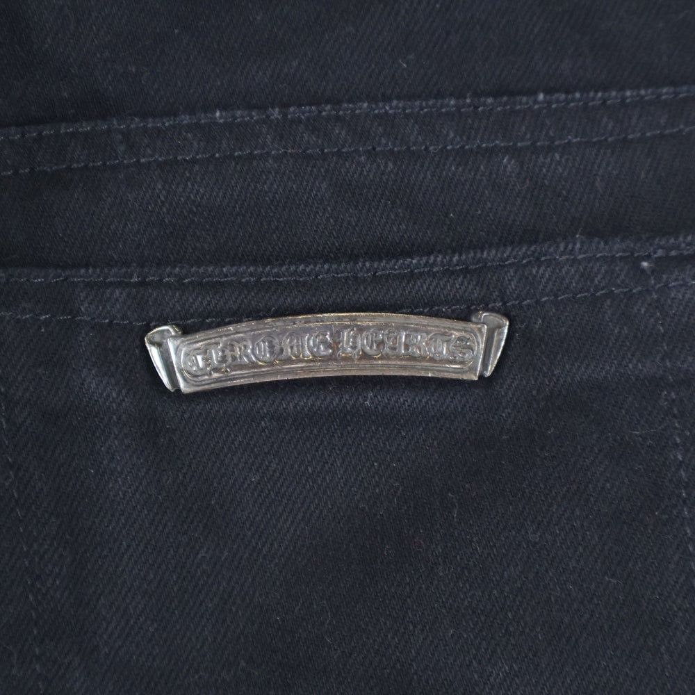 CHROME HEARTS(クロムハーツ) OLD FLEURKNEE DNM PANTS フレアニーデニムパンツ ブラック