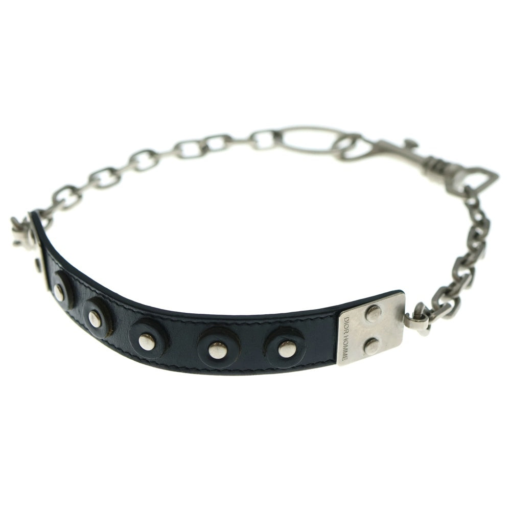 Dior HOMME(ディオールオム) 03AW ラスター期 チョーカー ブラック/シルバー