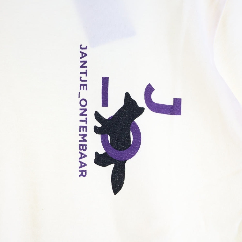 NO BRAND(ノーブランド) JANTJE ONTEMBAAR ヤンチェ オンテンバール フロントプリント 半袖Tシャツ カットソー レディース アイボリー /KMM-39030-A