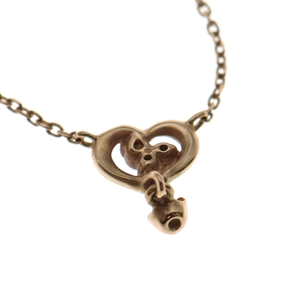 4℃(ヨンドシ－) 10K ハートモチーフネックレス レディース ピンク