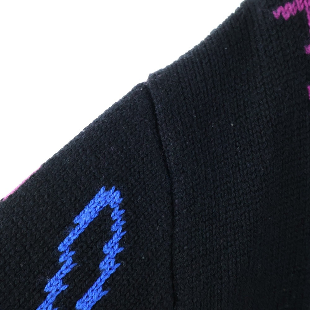 FENDI(フェンディ) 21AW ×Noel Fielding ノエルフィールディング グラフィック総柄 ニットセーター ブラック FZY463 AH3E