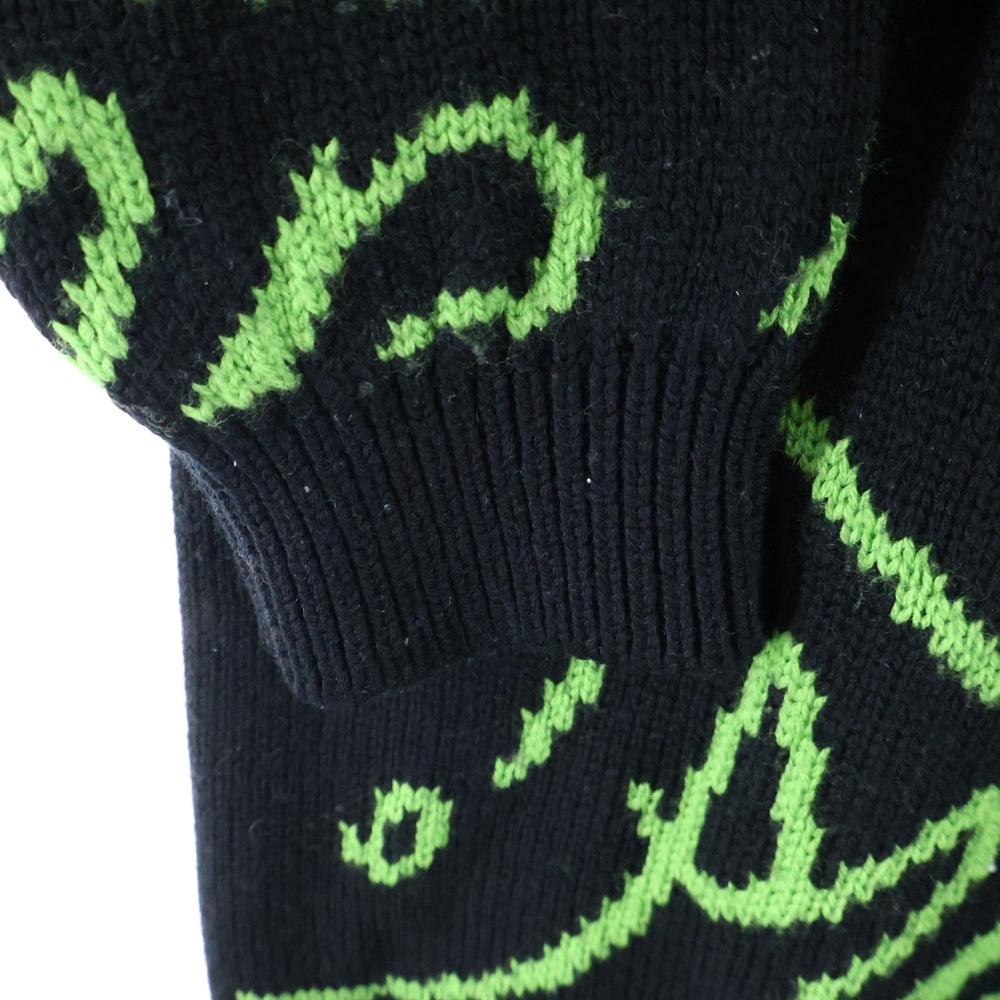 FENDI(フェンディ) 21AW ×Noel Fielding ノエルフィールディング グラフィック総柄 ニットセーター ブラック FZY463 AH3E