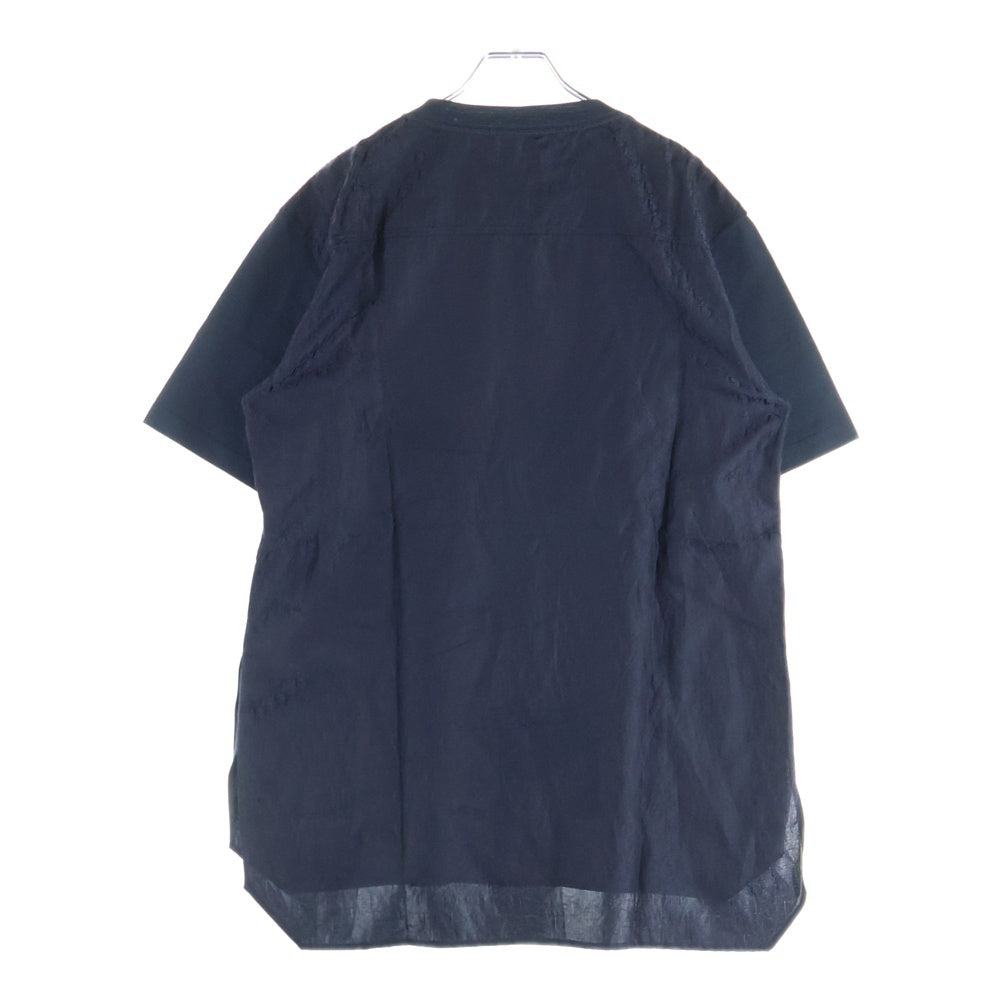 DIOR(ディオール) オブリーク オーバーサイズ シルク切替 半袖Tシャツ ネイビー 143J647A0677