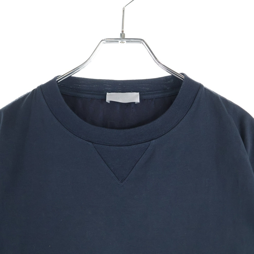 DIOR(ディオール) オブリーク オーバーサイズ シルク切替 半袖Tシャツ ネイビー 143J647A0677