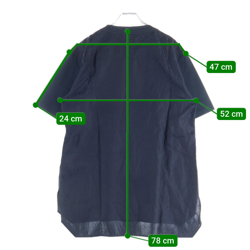 DIOR(ディオール) オブリーク オーバーサイズ シルク切替 半袖Tシャツ ネイビー 143J647A0677