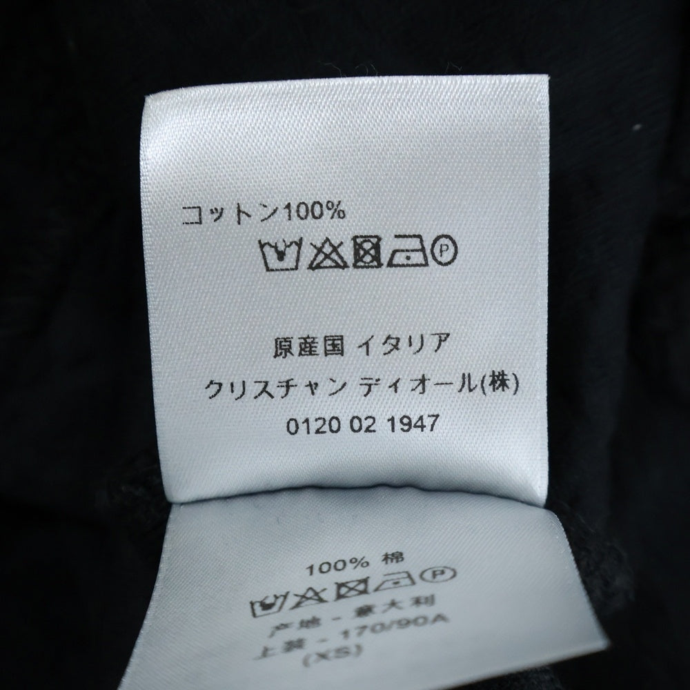 DIOR(ディオール) 21SS オブリーク総柄 パイル地 クルーネック 半袖Tシャツ カットソー ネイビー 113J692A0614