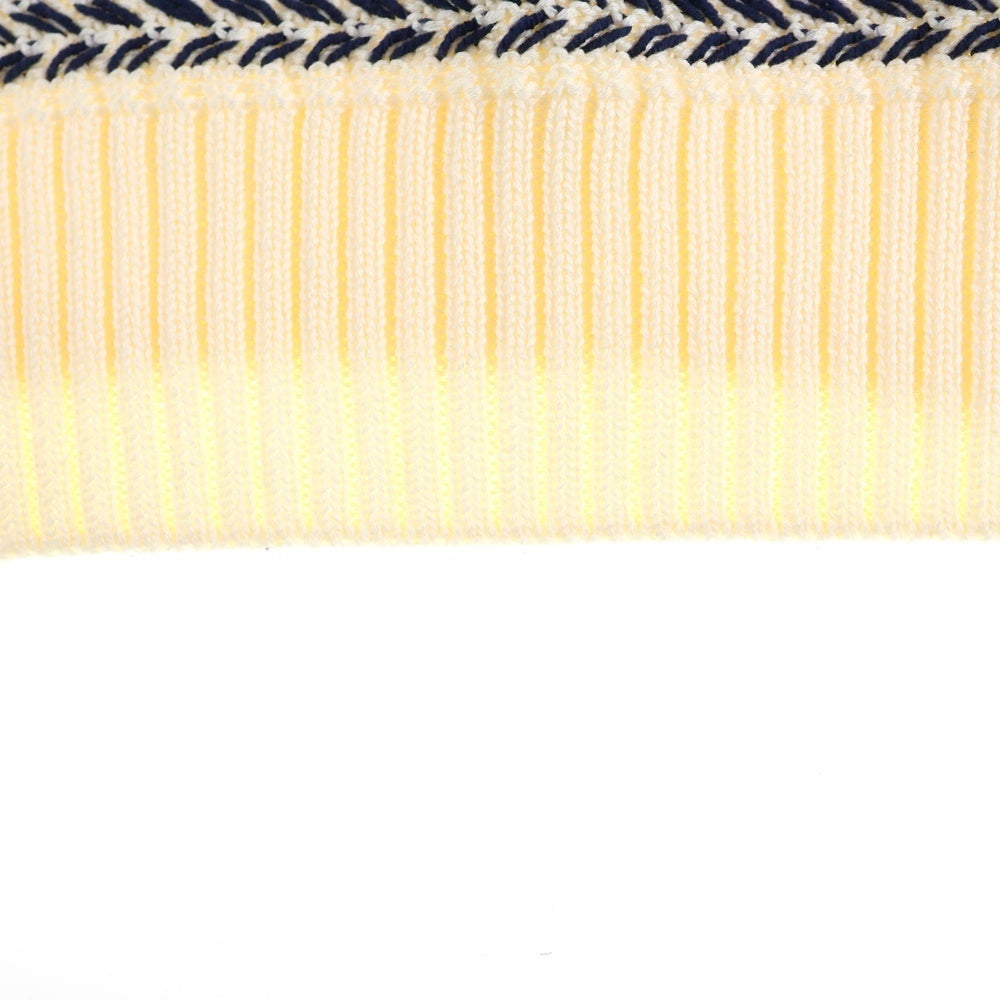 DIOR(ディオール) ロゴ刺繍 ストライプ刺繍 クルーネック ニットセーター ホワイト 183M630AT245