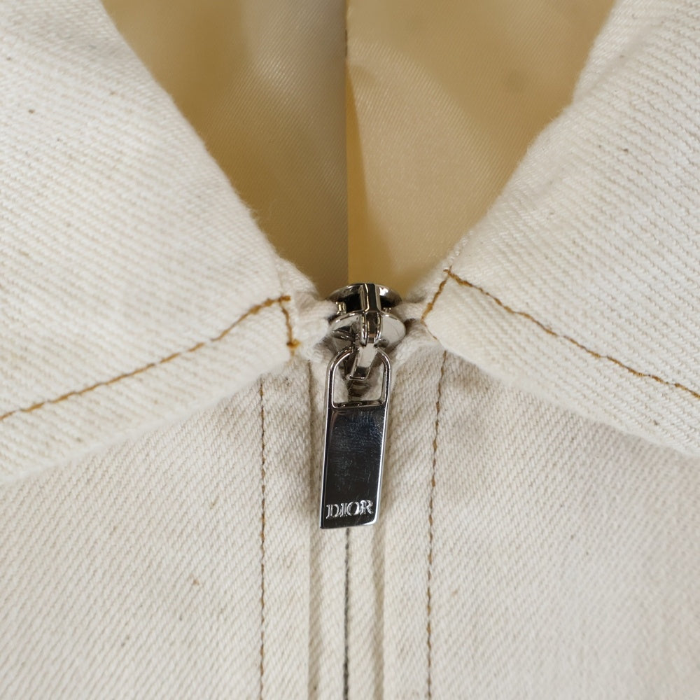 DIOR(ディオール) 23AW × Denim Tears フロントロゴワッペンブルゾンジャケット ベージュ 393D493AY525