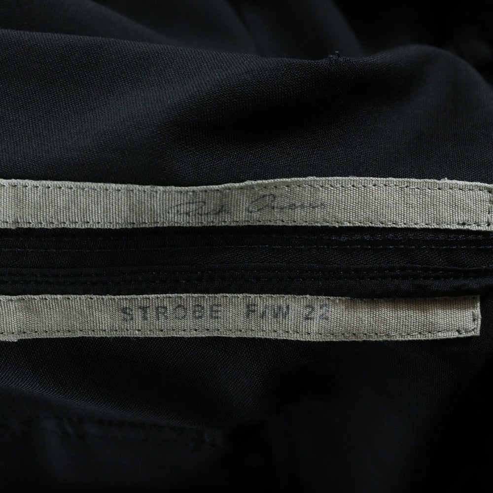 Rick Owens(リックオウエンス) 22AW DRAWSTRING SLIM LONG ドローストリング スリムロングイージーパンツ ブラック RU02B2390-ZL