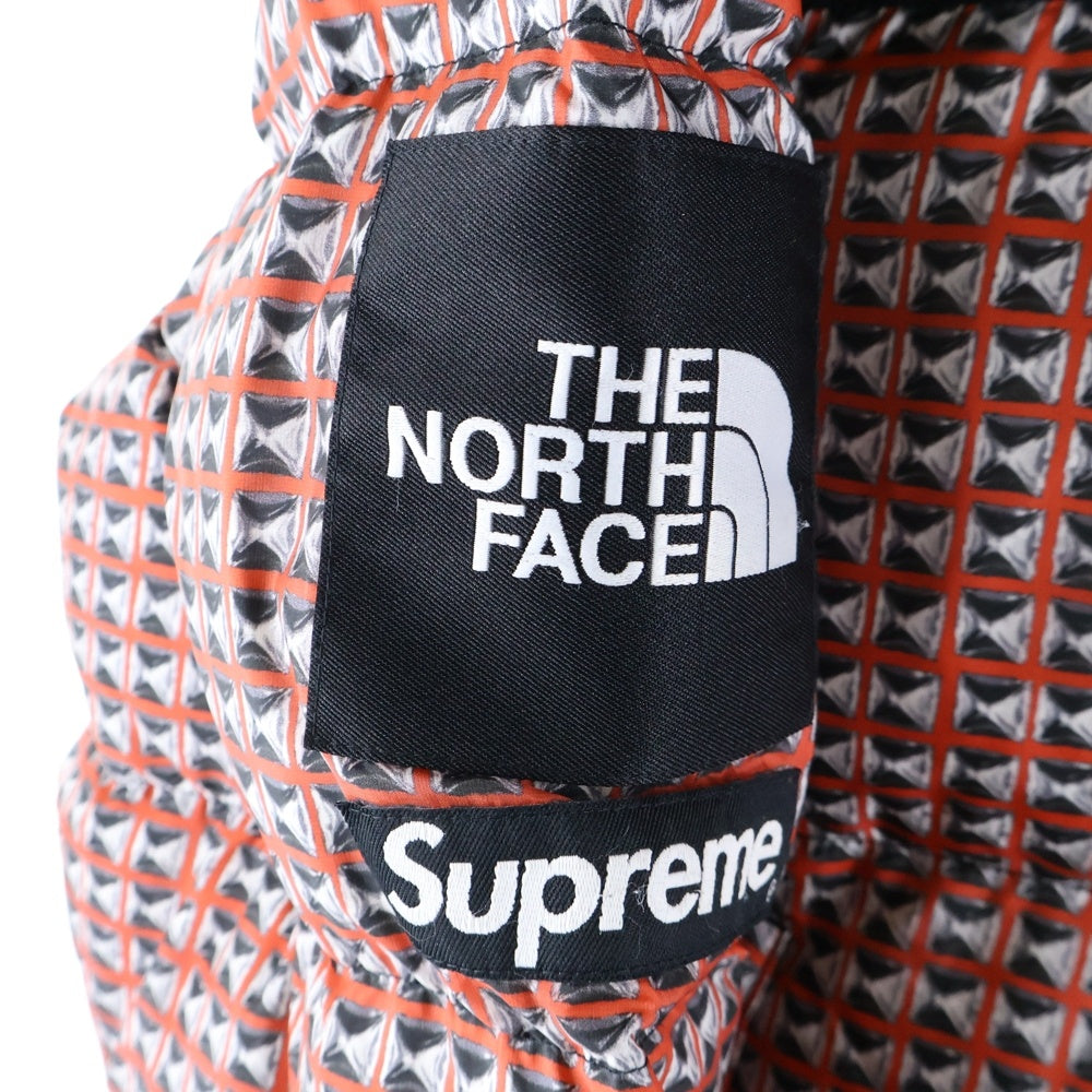 SUPREME(シュプリーム) 21SS ×THE NORTH FACE Studded Nuptse Jacket ノースフェイス スタッズヌプシ ダウンジャケット レッド NF0A5IQW