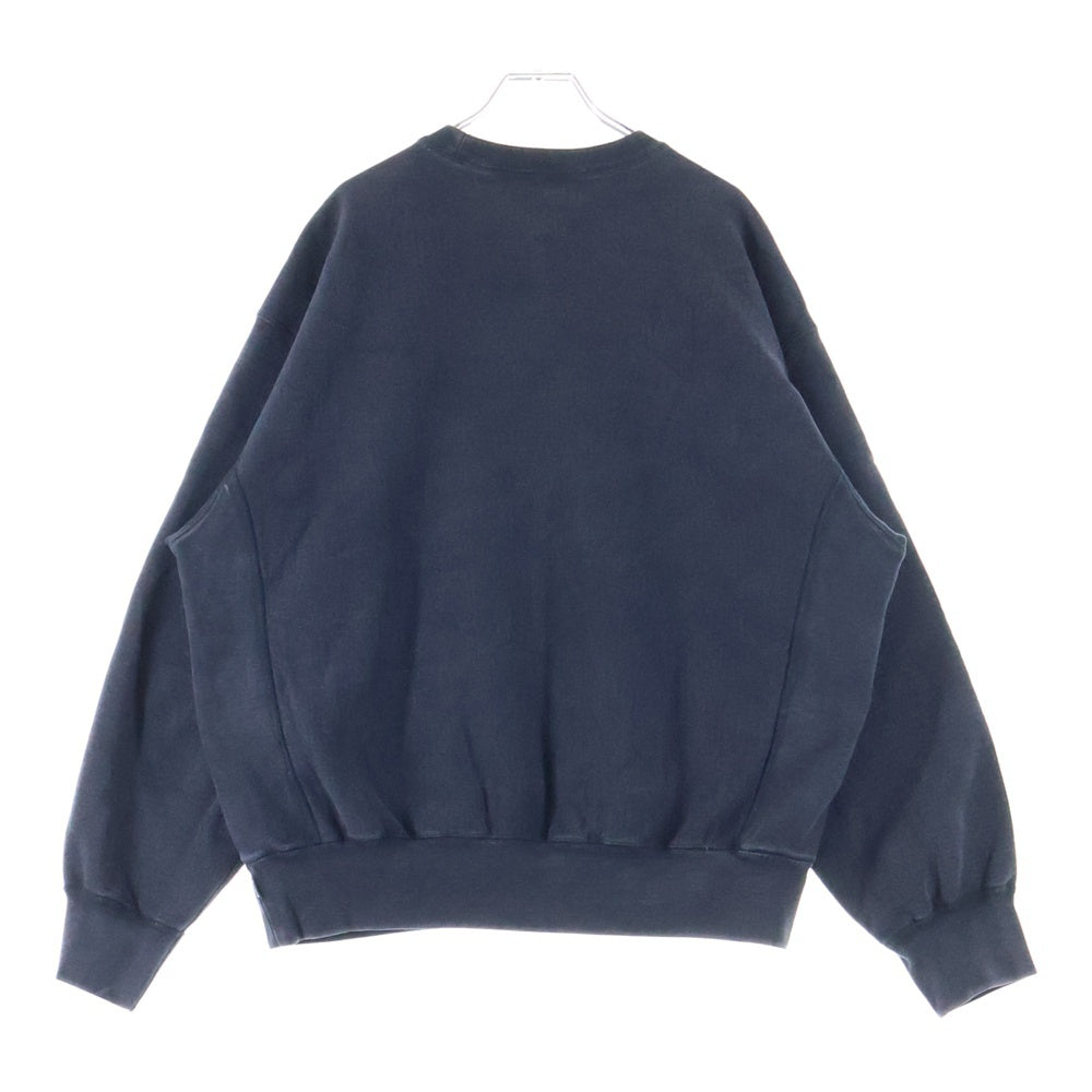 SUPREME(シュプリーム) 25SS Washed Box Logo Crewneck ウォッシュド加工 ボックスロゴ クルーネックスウェットトレーナー ブラック
