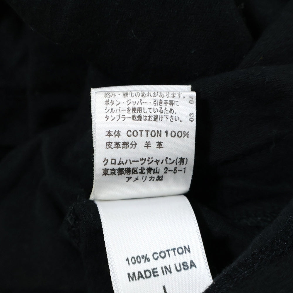 CHROME HEARTS(クロムハーツ) HENRY L/S T-SHIRT CHプラスボタン ヘンリーネック長袖Tシャツ ロンT ブラック