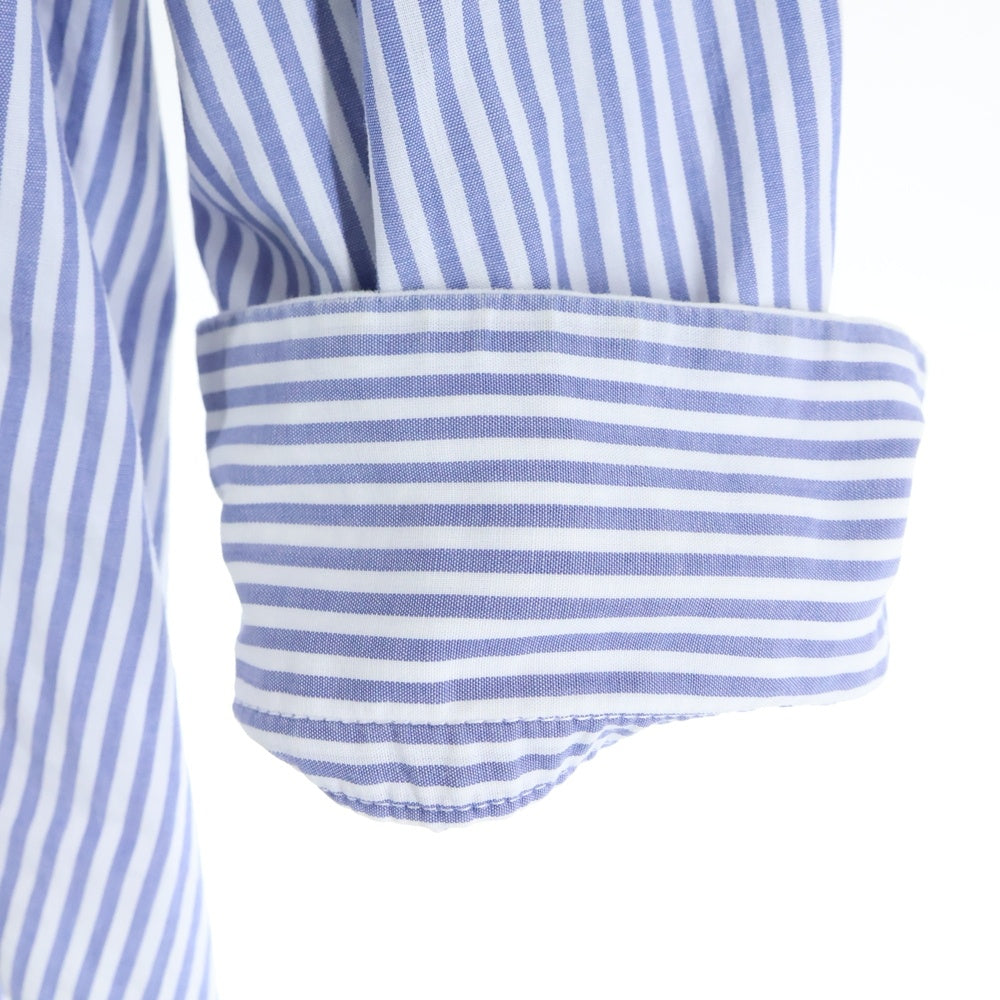 ELECTRIC COTTAGE(エレクトリックコテージ) 90S Stripe L/S Shirt アーム刺繍 ストライプ長袖シャツ ブルー