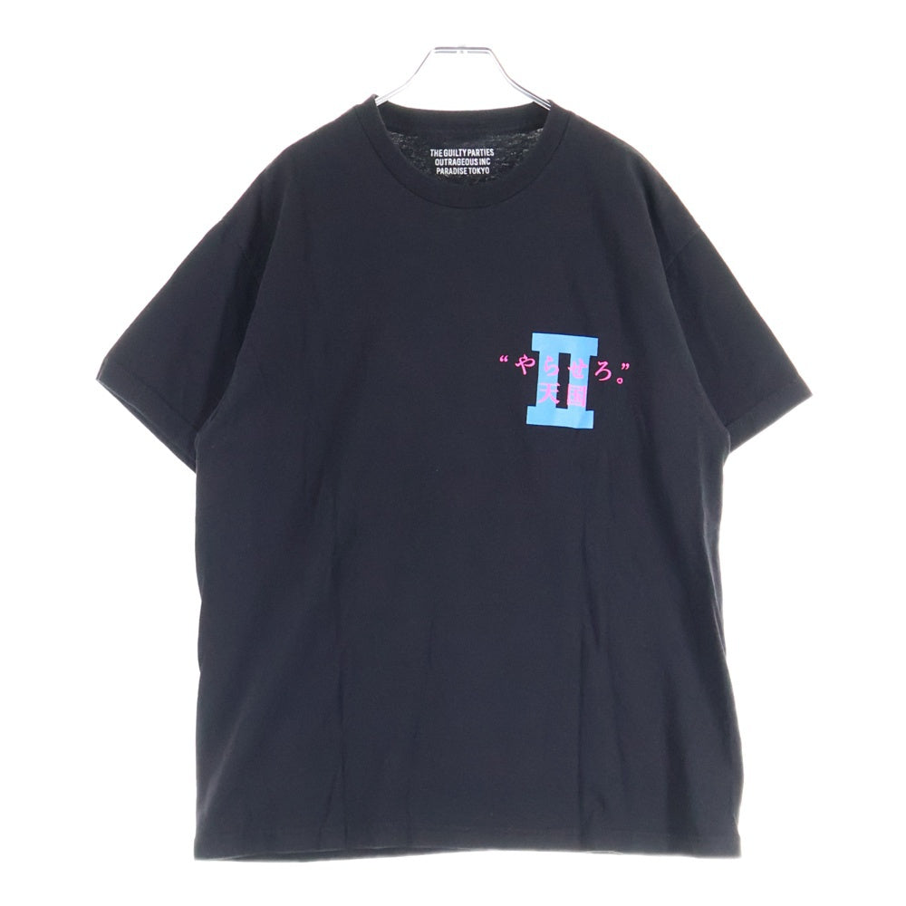 WACKO MARIA(ワコマリア) なるきよ T-SHIRT やらせろ天国 半袖Tシャツ ブラック