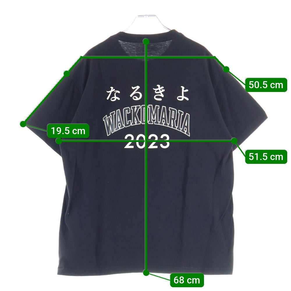 WACKO MARIA(ワコマリア) なるきよ T-SHIRT やらせろ天国 半袖Tシャツ ブラック