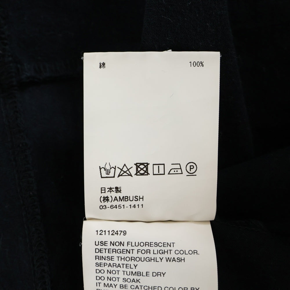 AMBUSH(アンブッシュ) PETIT LOGO T-SHIRT フロントロゴ半袖Tシャツ ブラック 12112479