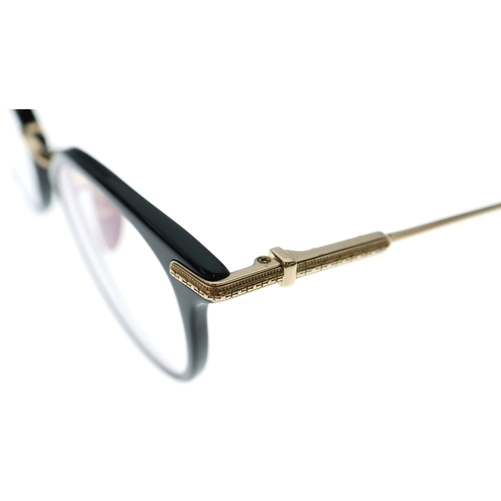 CHROME HEARTS(クロムハーツ) JACK ON クロステンプル ウェリントンアイウェア 眼鏡 ブラック/ゴールド