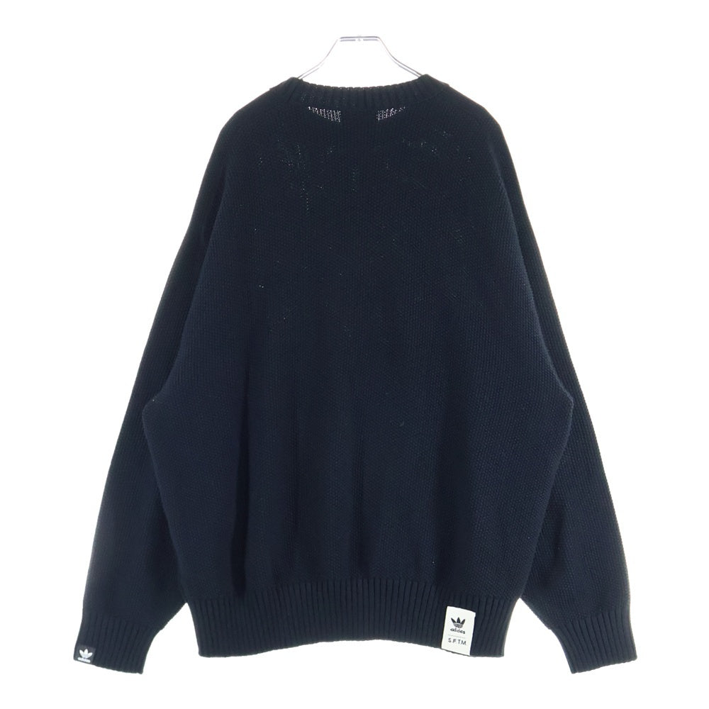 adidas(アディダス) 25SS ×Song for the Mute Full Fashion Crew Sweater ソングフォーザミュート クルーネックニットセーター ブラック JN0734