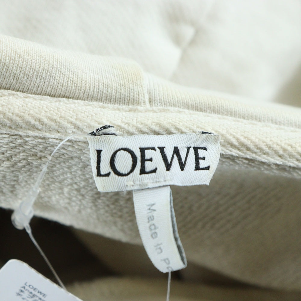 LOEWE(ロエベ) Anagram Patch Hoodie レザーアナグラムパッチ プルオーバースウェットパーカー フーディー アイボリー H526Y25X31