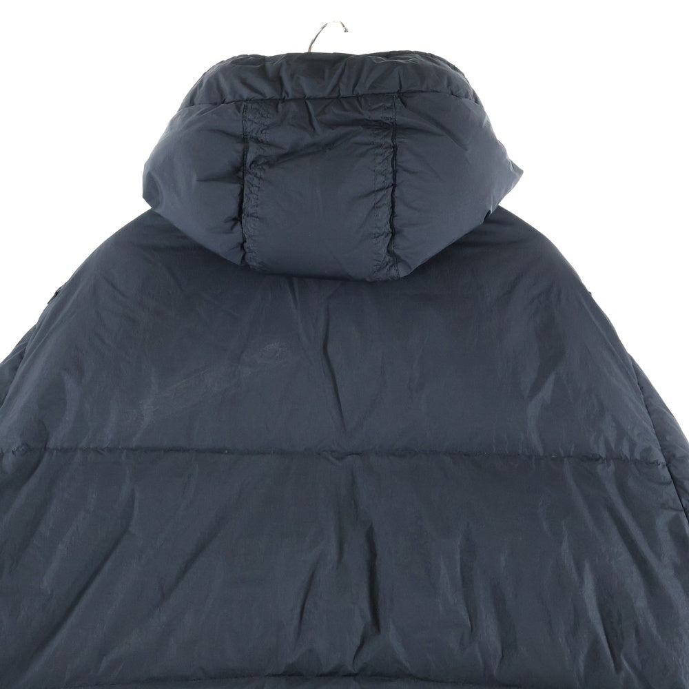 STONE ISLAND(ストーンアイランド) 22AW GARMENT DYED CRINKLE REPS R-NY ジップアップ フーディダウンジャケット 771540223 ブラック