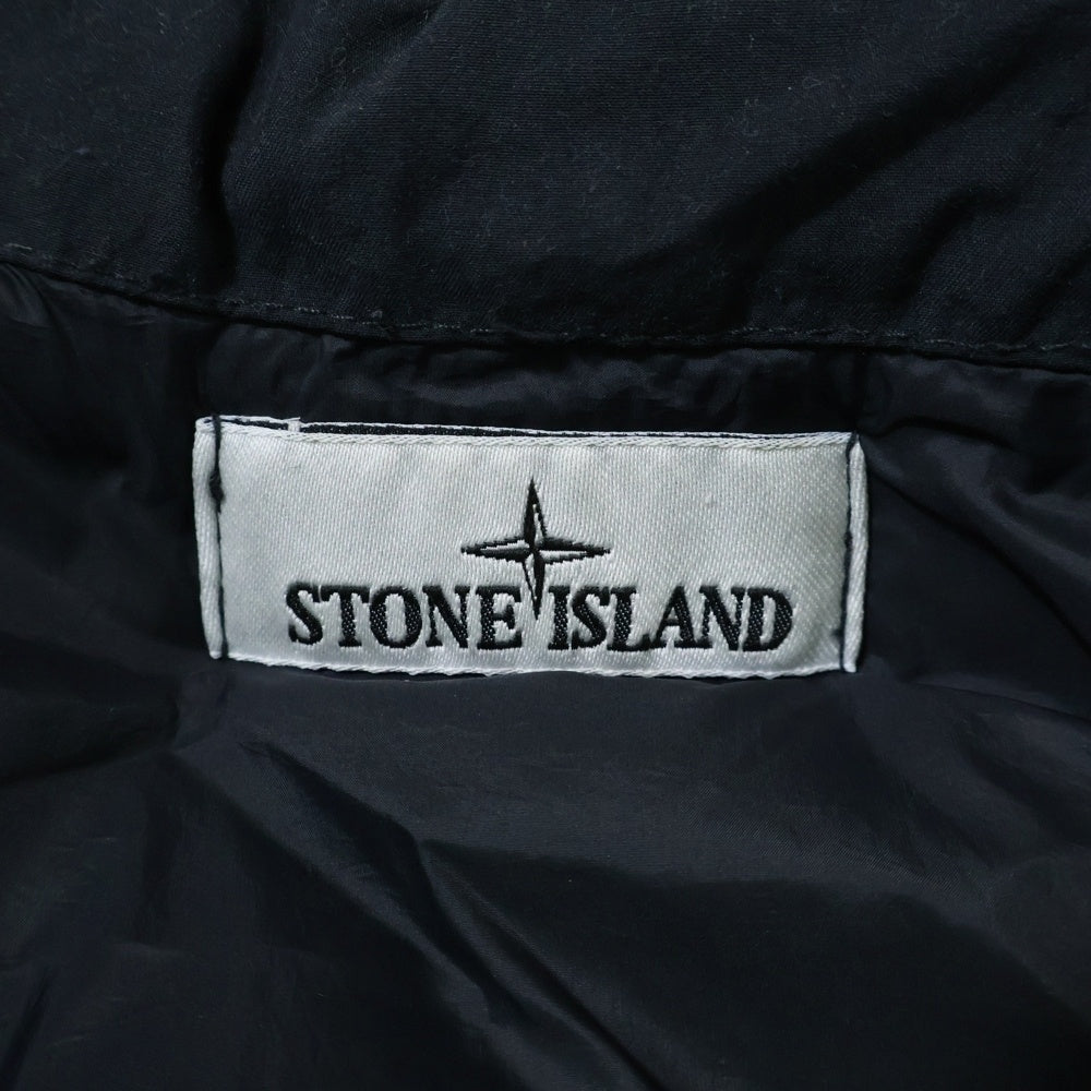STONE ISLAND(ストーンアイランド) 22AW GARMENT DYED CRINKLE REPS R-NY ジップアップ フーディダウンジャケット 771540223 ブラック