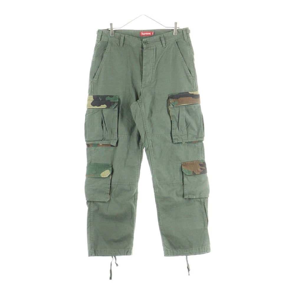 SUPREME(シュプリーム) 22SS Cargo Pant カモフラージュ 迷彩切替 カーゴパンツ カーキ