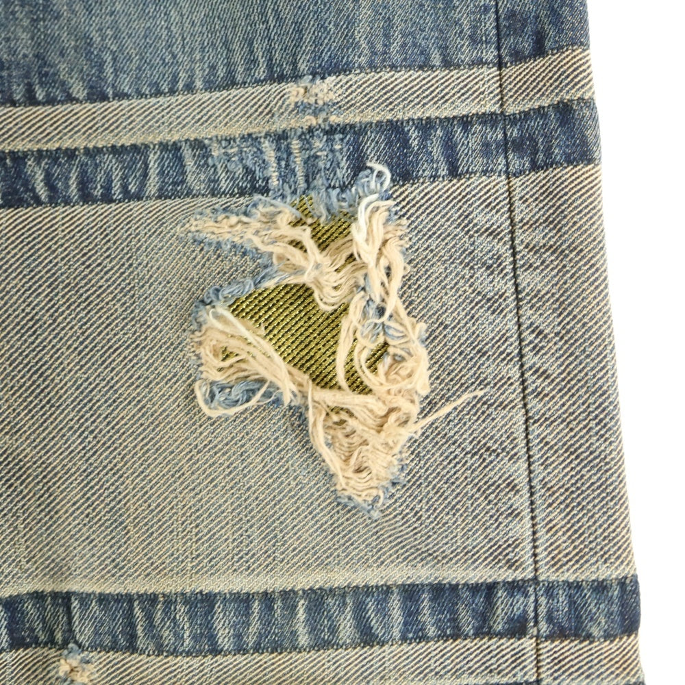 mastermind JAPAN(マスターマインドジャパン) Serenade Denim Pants ダメージ加工 刺繍デニムパンツ インディゴ MV-PA02-00-D