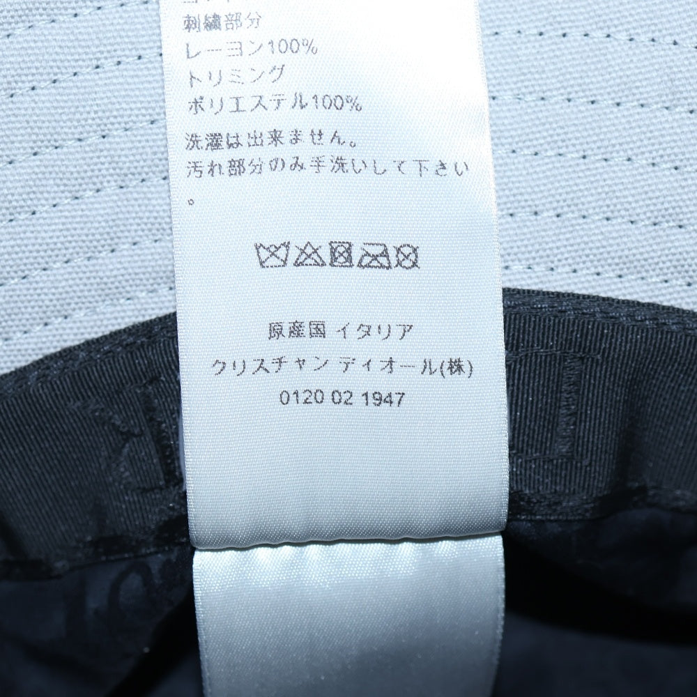 Christian Dior(クリスチャンディオール) Canvas Bucket Hat ロゴ刺繍 キャンバスバケットハット 帽子 ネイビー 243C907E4511