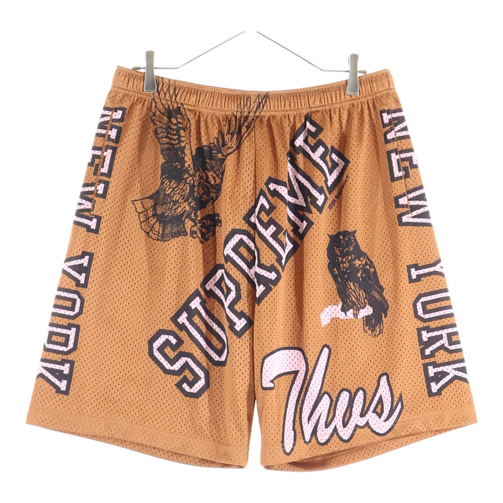 SUPREME(シュプリーム) 25SS Varsity Mesh Short ヴァーシティ メッシュショーツ ハーフパンツ オレンジ