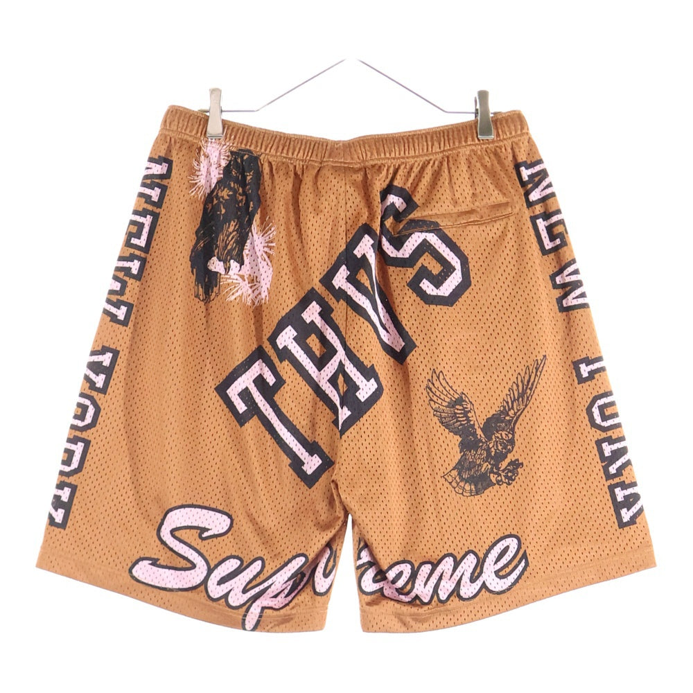 SUPREME(シュプリーム) 25SS Varsity Mesh Short ヴァーシティ メッシュショーツ ハーフパンツ オレンジ