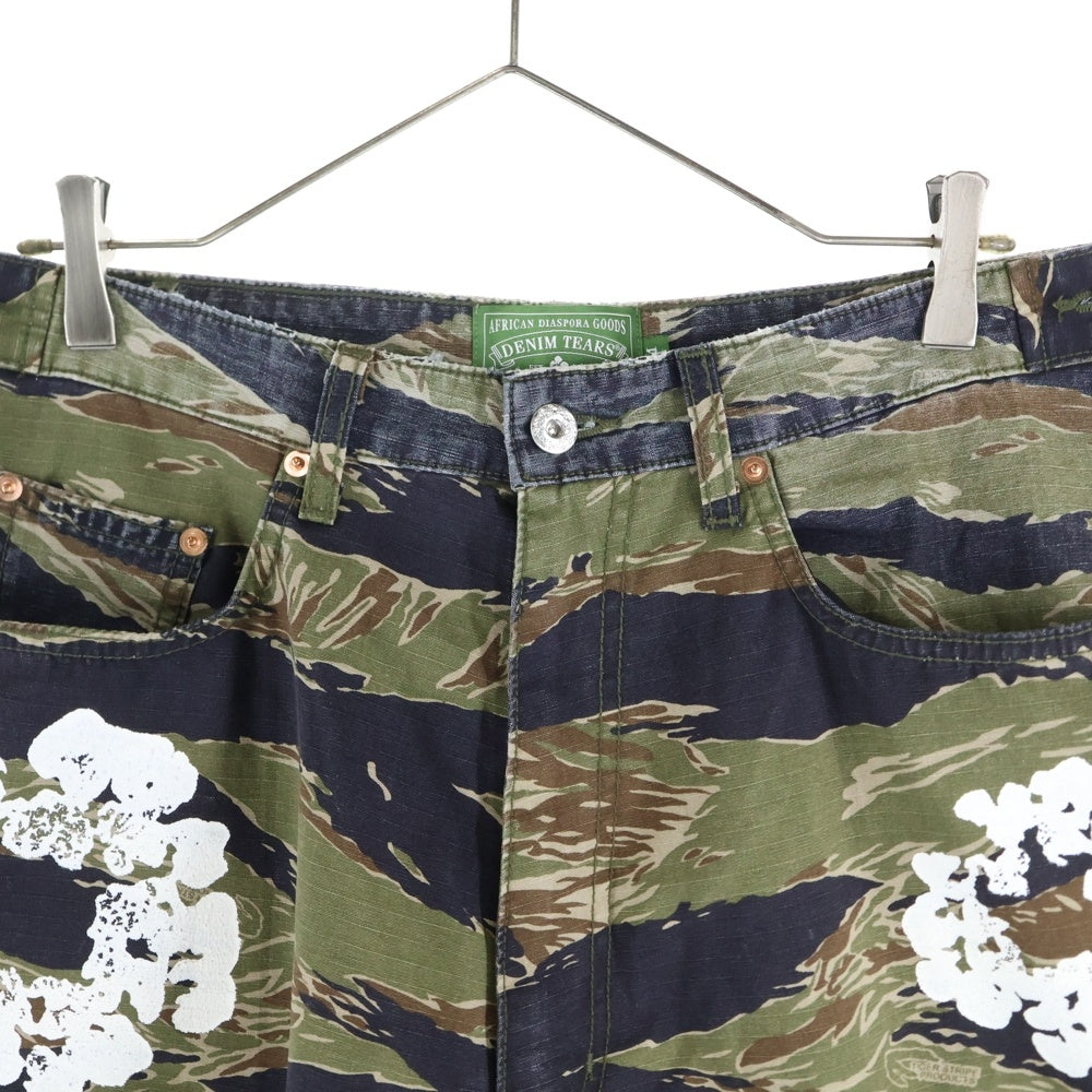 DENIM TEARS(デニムティアーズ) Tiger Camo Camo Cw Short カモフラージュ 迷彩 ハーフパンツ ショーツ カーキ