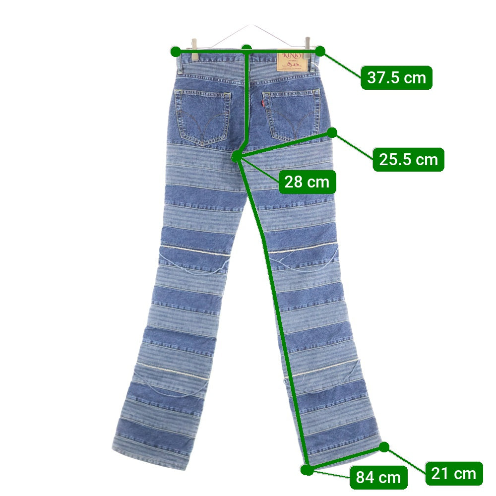 HYSTERIC GLAMOUR WOMENS(ヒステリックグラマーウーマン) Flare Denim Pants スクラッチフレアデニムパンツ インディゴ レディース 01251AP51