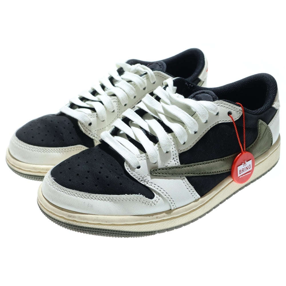 NIKE(ナイキ) ×TRAVIS SCOTT WMNS AIR JORDAN 1 LOW OG Medium Olive トラヴィススコット ウィメンズ エアジョーダン1 ローカットスニーカー レディース DZ4137-106