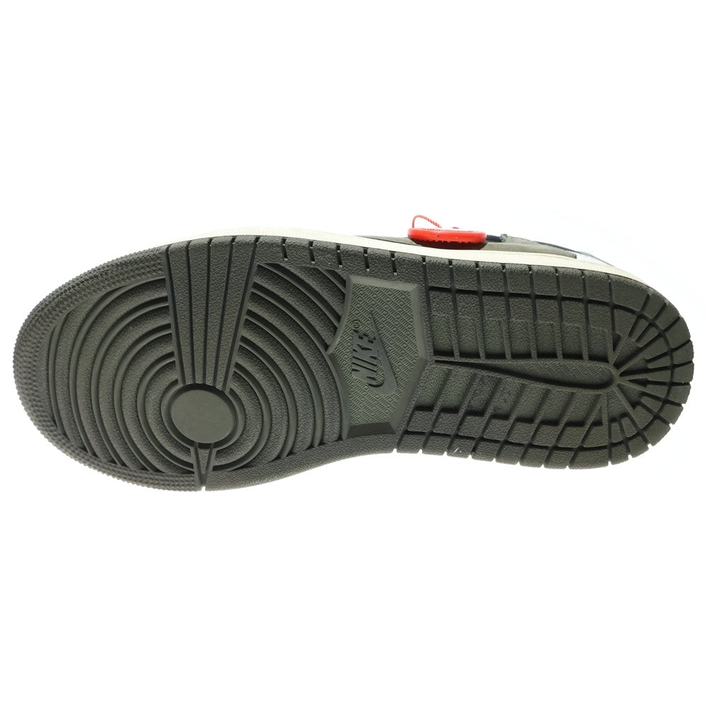 NIKE(ナイキ) ×TRAVIS SCOTT WMNS AIR JORDAN 1 LOW OG Medium Olive トラヴィススコット ウィメンズ エアジョーダン1 ローカットスニーカー レディース DZ4137-106