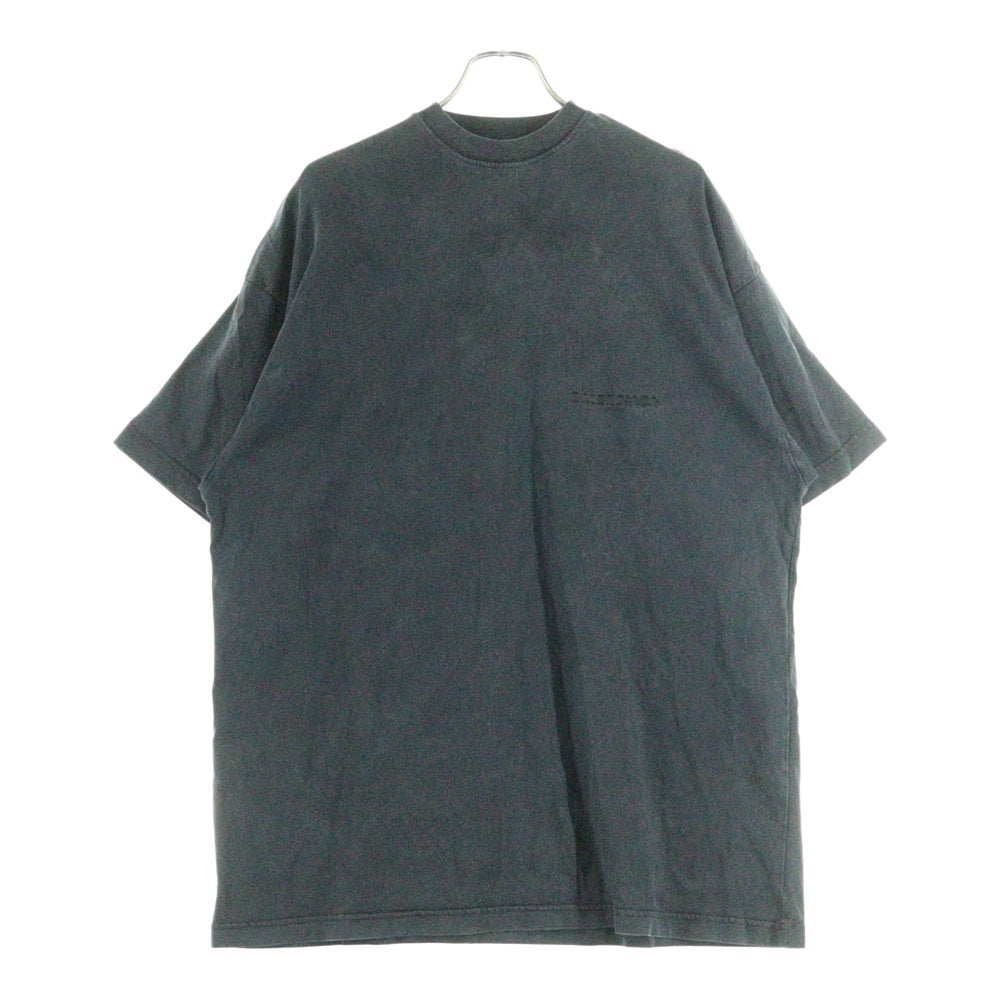 BALENCIAGA(バレンシアガ) Strike 1917 Oversized T-shirt ウォッシュド加工 半袖Tシャツ グレー 694576 TMVJ6