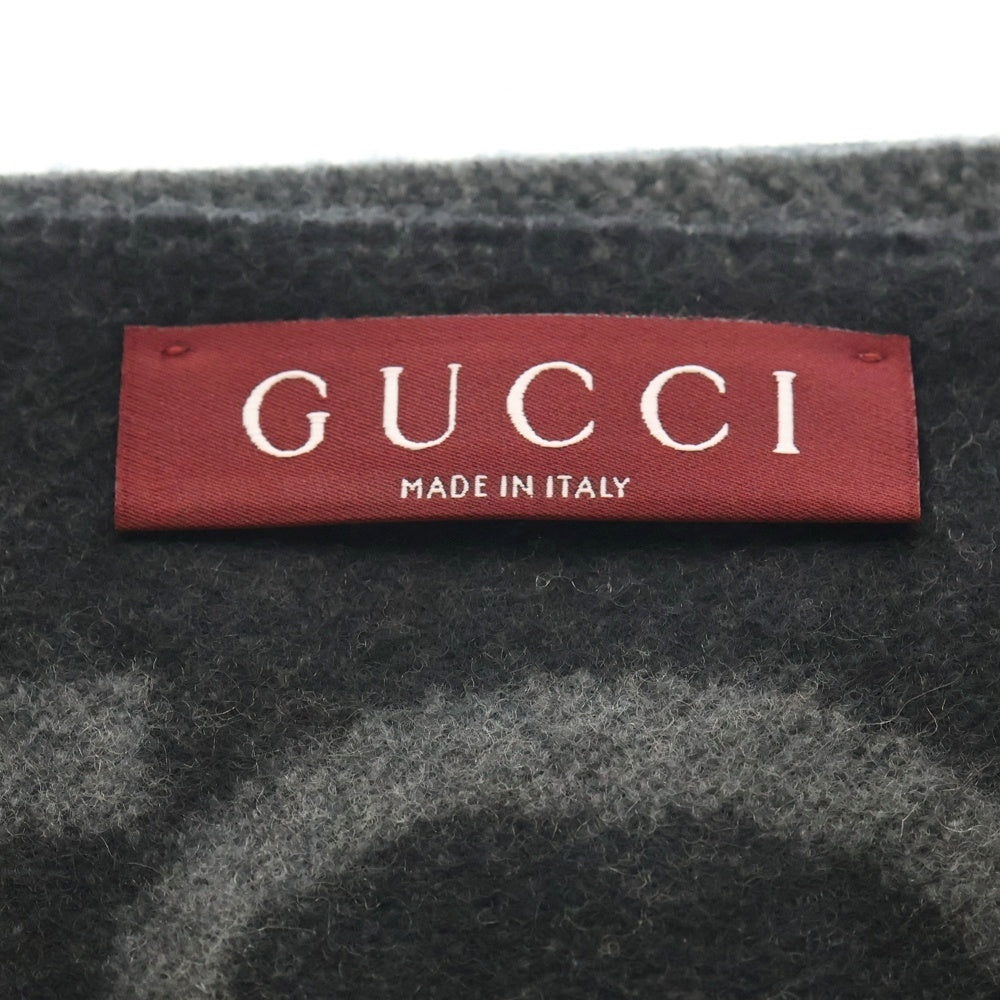 GUCCI(グッチ) Cashmere Knit Scarf GGロゴ カシミヤマフラー スカーフ