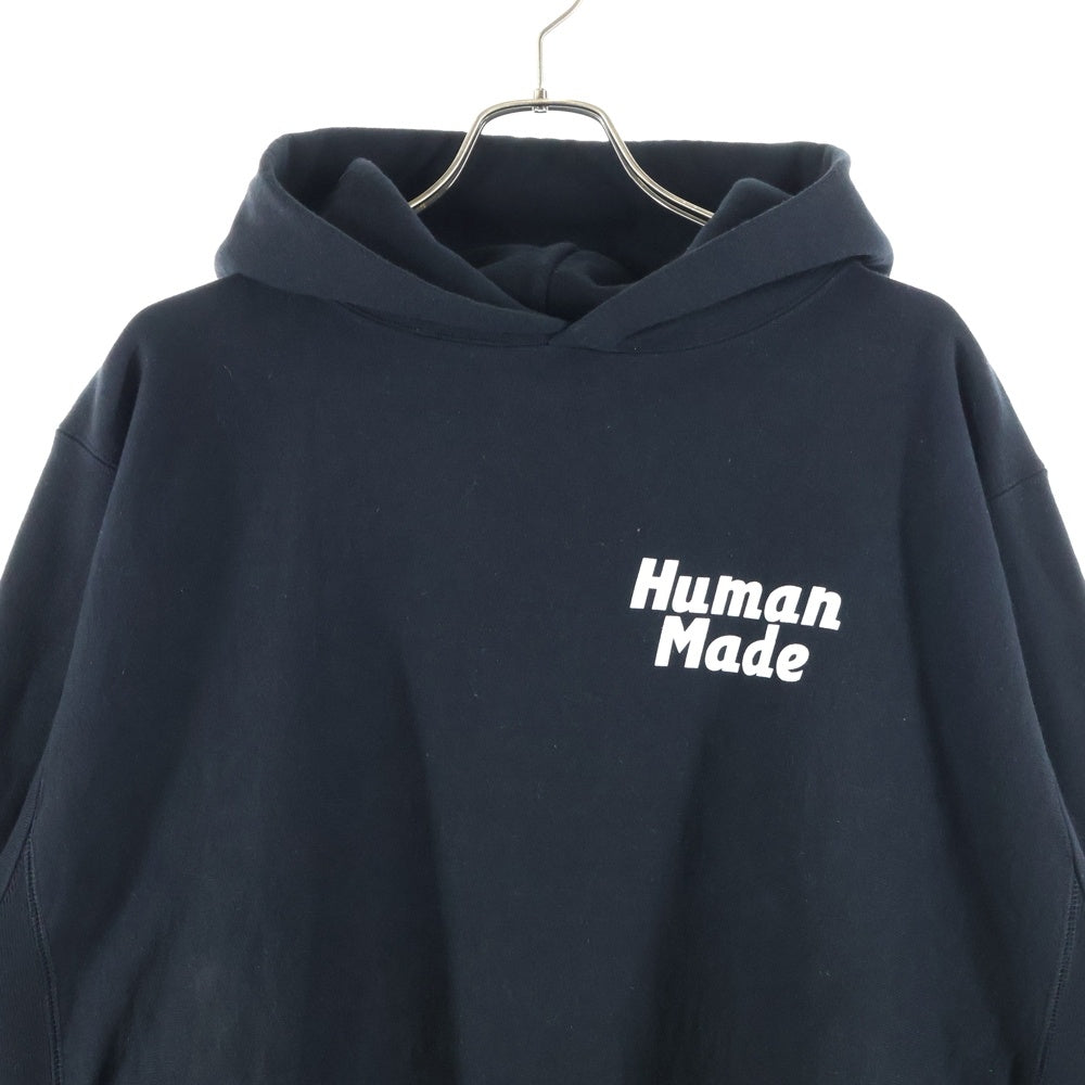HUMAN MADE(ヒューマンメイド) 22SS ×Asap Rocky Human Testing Pizza Hoodie エイサップロッキー テイスティングピザ プルオーバースウェットパーカー フーディー ブラック