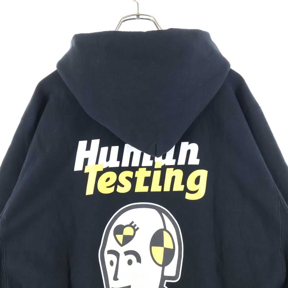 HUMAN MADE(ヒューマンメイド) 22SS ×Asap Rocky Human Testing Pizza Hoodie エイサップロッキー テイスティングピザ プルオーバースウェットパーカー フーディー ブラック