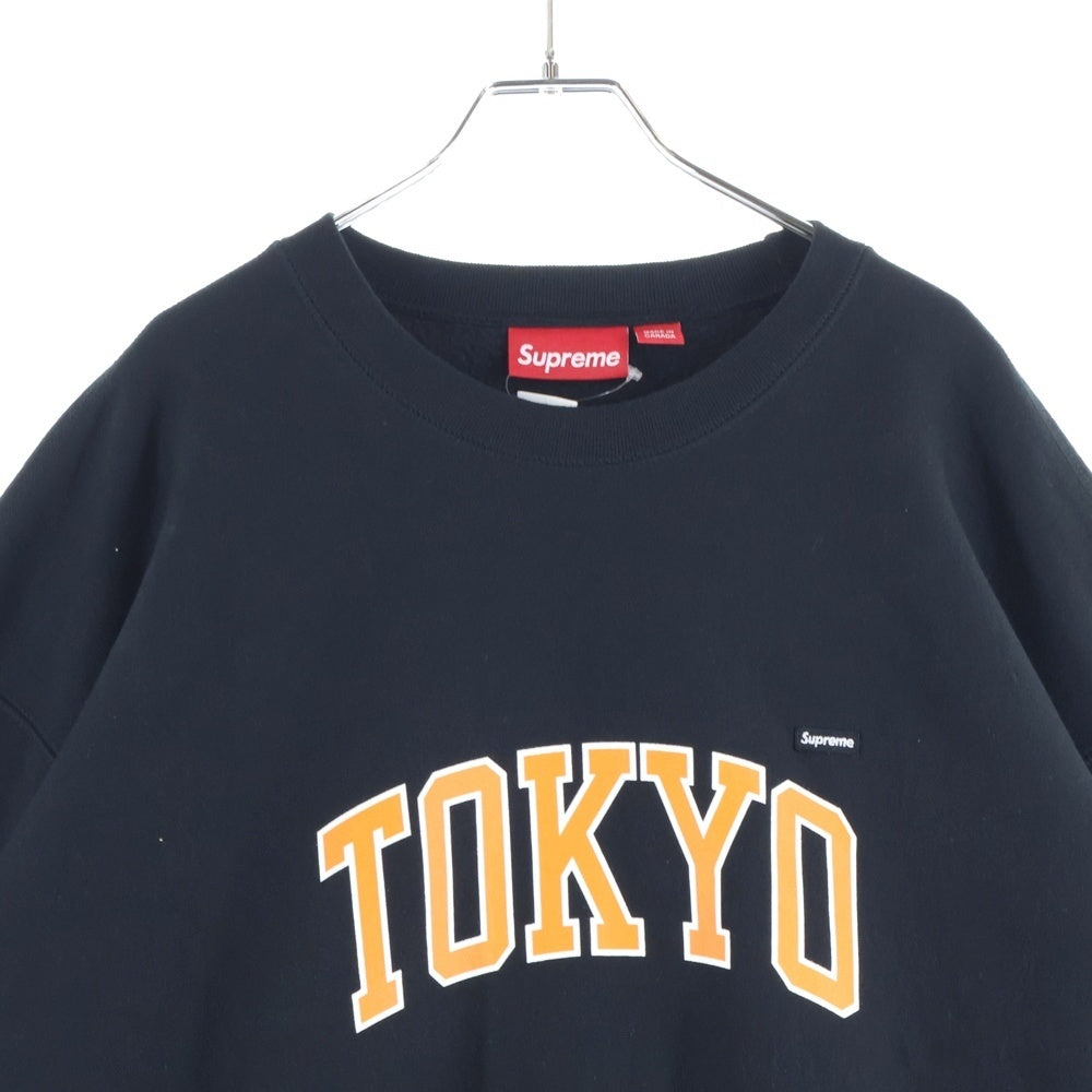 SUPREME(シュプリーム) 24SS Shop Small Box Crewneck (Tokyo) 東京限定 ショップ スモールボックスロゴ クルーネックスウェットトレーナー ブラック