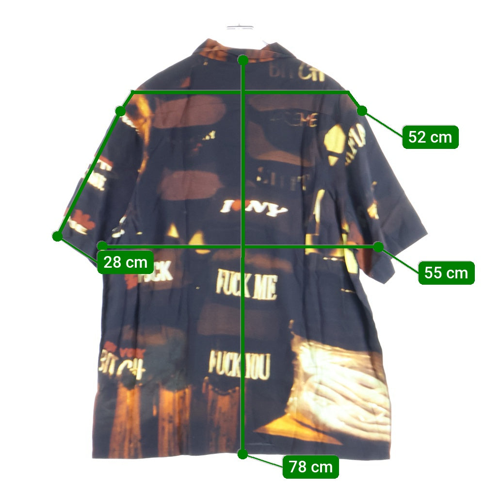 SUPREME(シュプリーム) 24AW Canal St. S/S Shirt キャナルストリート フォトプリント 半袖レーヨンシャツ ブラック