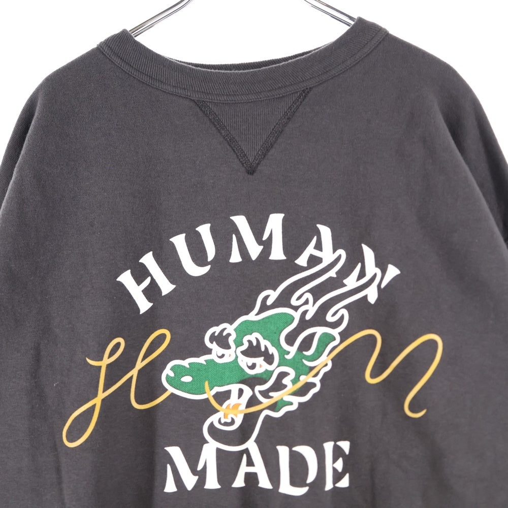 HUMAN MADE(ヒューマンメイド) 24SS Dragon Sweatshirt ドラゴン クルーネックスウェットトレーナー ブラウン