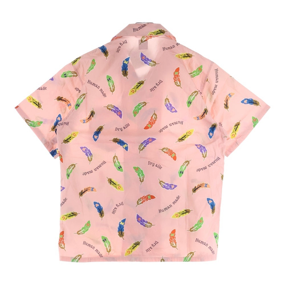 HUMAN MADE(ヒューマンメイド) Feather Aloha Shirt フェザーアロハシャツ 総柄半袖シャツ ピンク