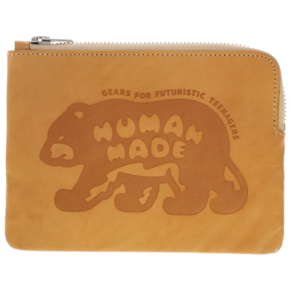 HUMAN MADE(ヒューマンメイド) 23SS Leather Pouch レザーポーチ 小物入れ ブラウン