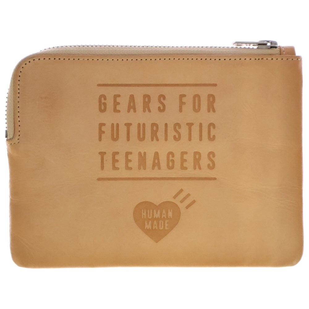 HUMAN MADE(ヒューマンメイド) 23SS Leather Pouch レザーポーチ 小物入れ ブラウン