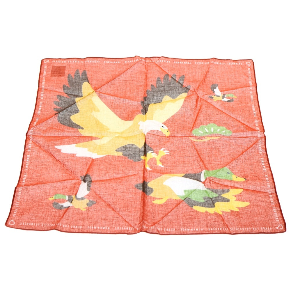 HUMAN MADE(ヒューマンメイド) #2 Duck and Eagle Bandana ダック イーグルプリント バンダナ オレンジ