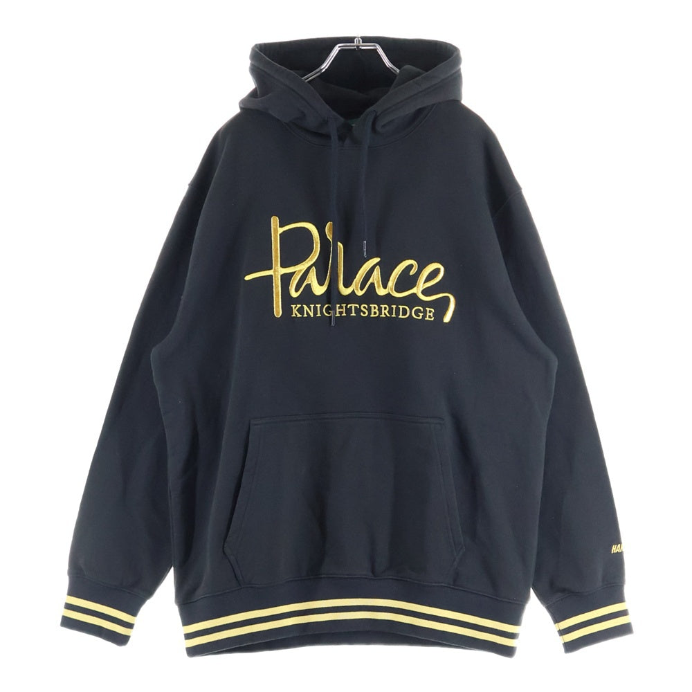 Palace Skateboards(パレススケートボーズ) 21AW Harrods Knightsbridge Hoodie ハロッズ ロゴ刺繍 プルオーバースウェットパーカー フーディー ブラック