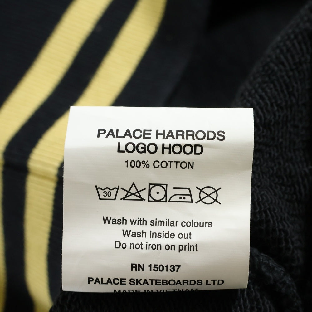 Palace Skateboards(パレススケートボーズ) 21AW Harrods Knightsbridge Hoodie ハロッズ ロゴ刺繍 プルオーバースウェットパーカー フーディー ブラック